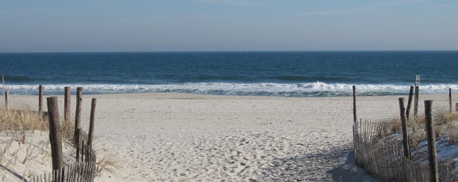 long beach island beach scene