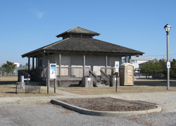 the Sunset Park beach badge booth