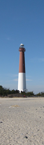 looking west at Barnegat Lighthouse